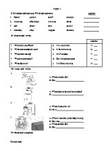 Đề kiểm tra học kì I Tiếng anh khối 4